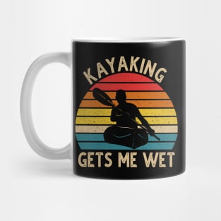 Kayaking Gets Me Wet Vintage Mug